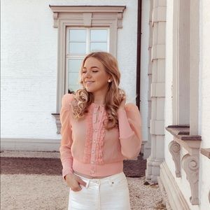 Zara Knit organza jacket